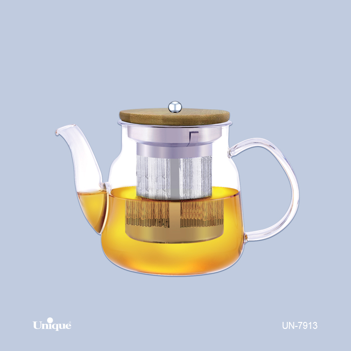 قوری پیرکس 800ML درب بامبو قوری پیرکس 800ML درب بامبو UN-7913 - تصویر 1