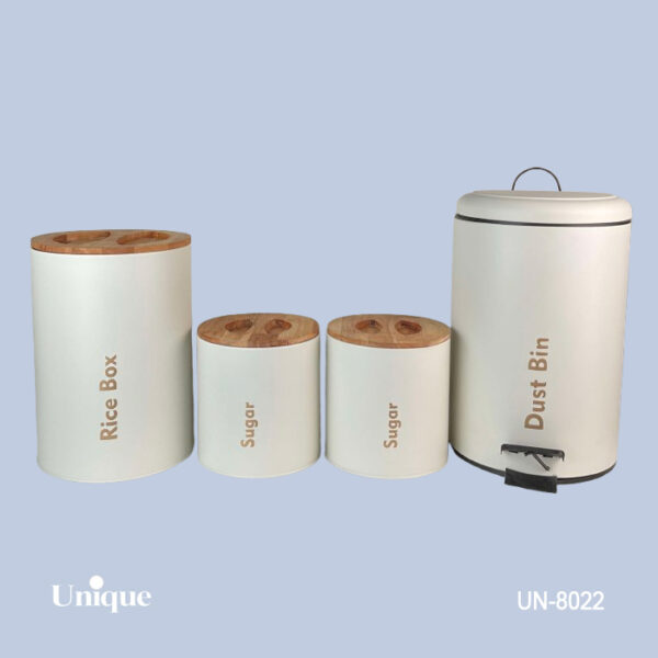 ست 4 پارچه نباتی (کرم) درب بامبو UN-8022 - تصویر 1