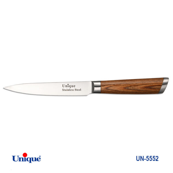کارد تک آشپزخانه 5" (دسته چوب) UN-5552 - تصویر 1