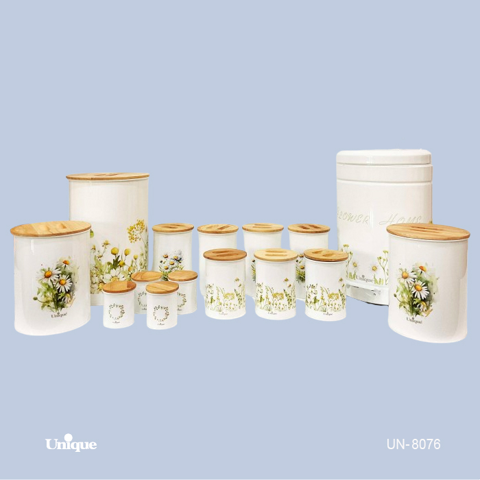 142045e0-86dc-4380-aa87-4d85c5e86342 ست 15 دکورسفید بابونه بامبو UN-8076 - تصویر 1