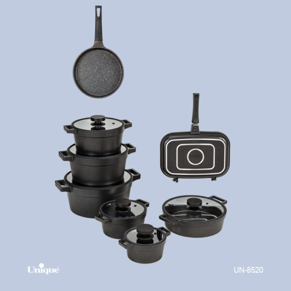 سرویس 15 مشکی درب سیلیکون دیاموند UN-8520 - تصویر 1