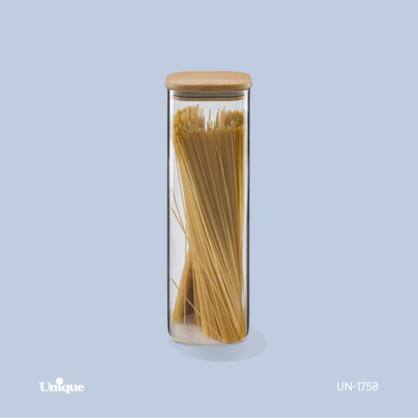 بانکه ماکارونی درب چوبی مربع بانکه ماکارونی درب چوبی مربع UN-1758 - تصویر 1