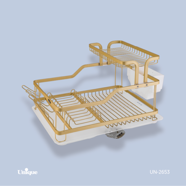 جا ظرفی 2 طبقه آلمینیوم بژ UN-2653 - تصویر 1