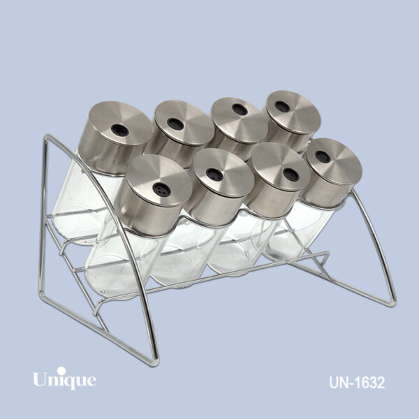 ست ادویه 8عددی استیل- موجی ست ادویه 8عددی استیل- موجی UN-1632 - تصویر 1