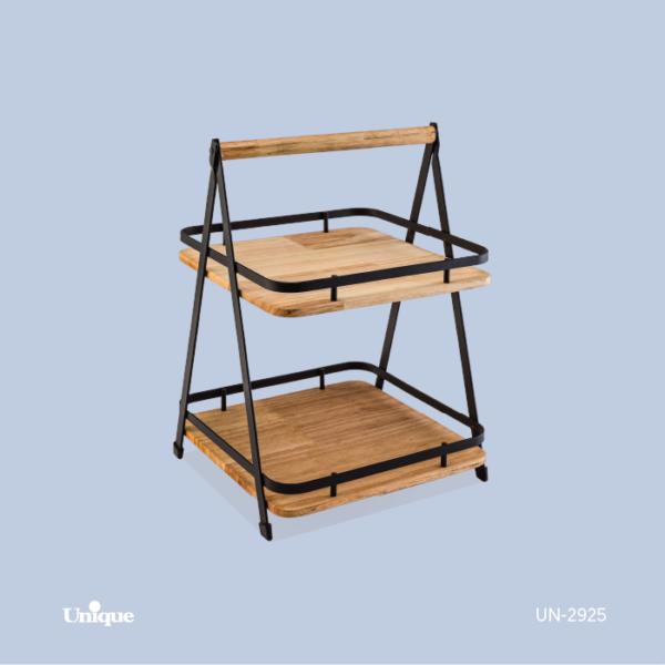 استند چوبی مربع 2طبقه UN-2925 - تصویر 1