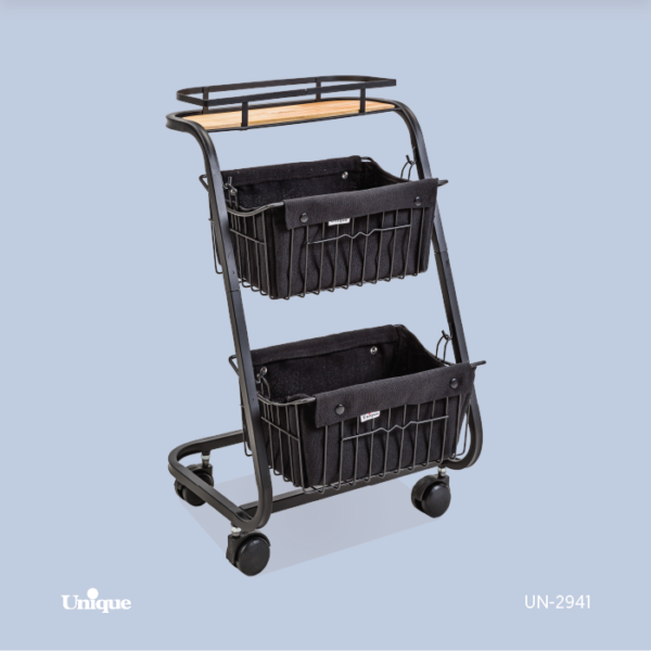 جای سیب زمینی پیاز 2طبقه پارچه گهواره UN-2941 - تصویر 1