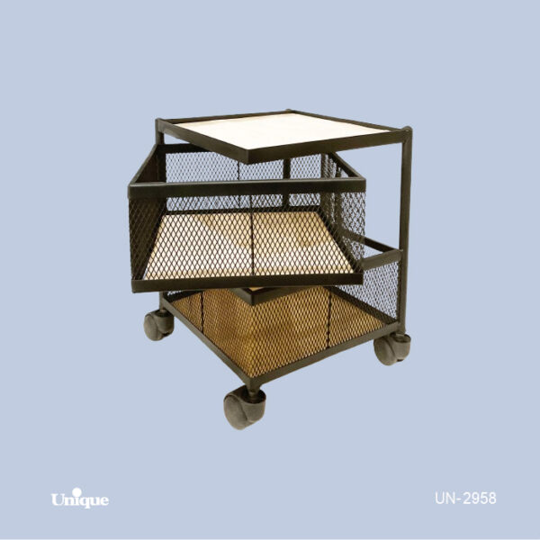 جای سیب زمینی و پیاز 2 طبقه توری مربع UN-2958 - تصویر 1