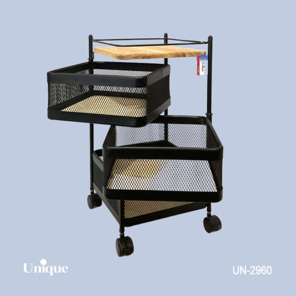 جای سیب زمینی و پیاز 3 طبقه توری مربع UN-2960 - تصویر 1