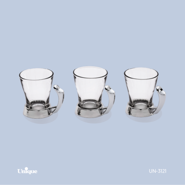 ست چایخوری پافیلی کروم UN-3121 - تصویر 1