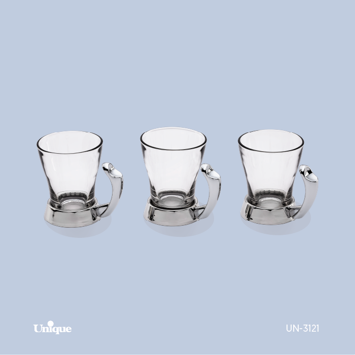 ست چایخوری پافیلی کروم ست چایخوری پافیلی کروم UN-3121 - تصویر 1