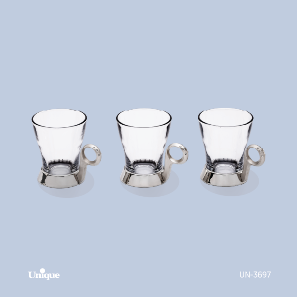ست چایخوری نگین دار نقره ای ست چایخوری نگین دار نقره ای UN-3697 - تصویر 1