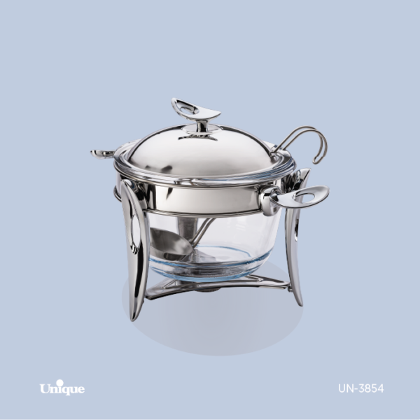 سوفله سوپ خوری قایقی نقره ای UN-3854 - تصویر 1