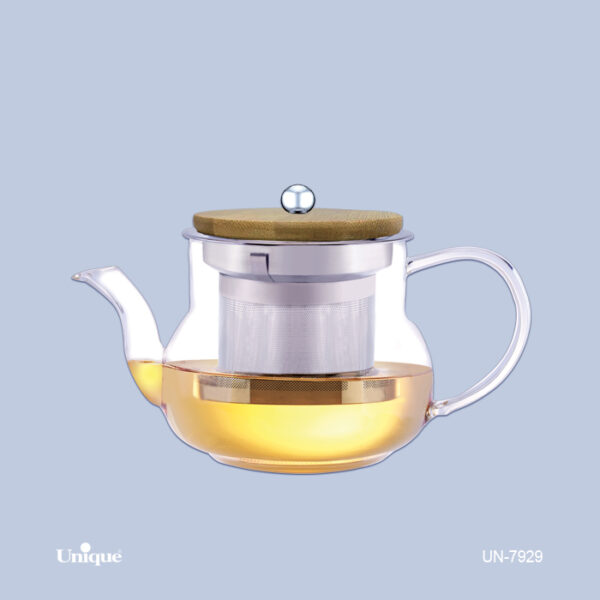 قوری پیرکس 800ML درب بامبو قوری پیرکس 800ML درب بامبو UN-7929 - تصویر 1