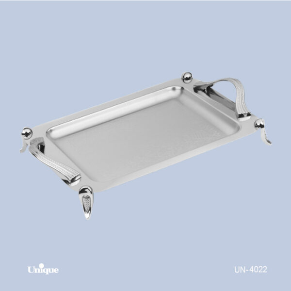 سینی بزرگ استیل پایه دار براق UN-4022 - تصویر 1