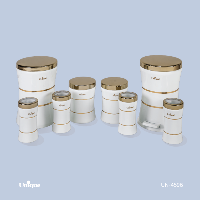 4596 8کمرباریک خطی سفید طلا UN-4596 - تصویر 1