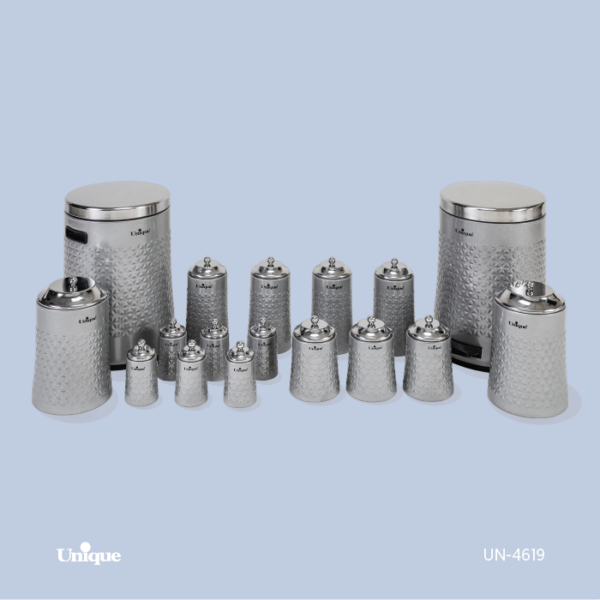 ست 17پارچه نقره ای استیل گلکسی UN-4619 - تصویر 1