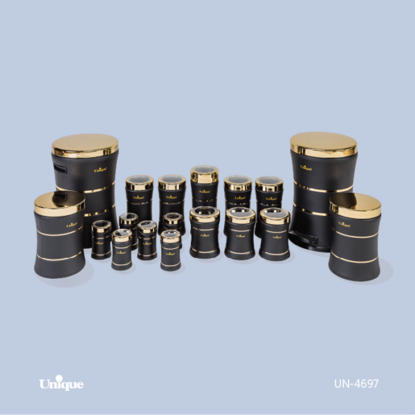 4697 کمرباریک خطی مشکی طلایی 18 UN-4697 - تصویر 1