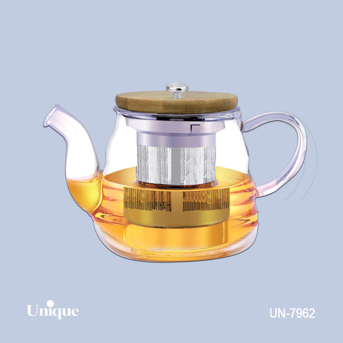 قوری پیرکس 1000میل درب بامبو قوری پیرکس 1000میل درب بامبو UN-7962 - تصویر 1