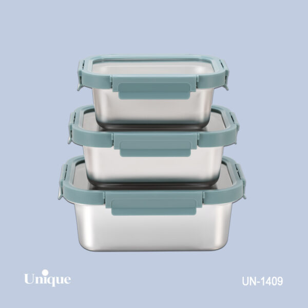 3تیکه استیل درب شیشه ای 3تیکه استیل درب شیشه ای UN-1409 - تصویر 1