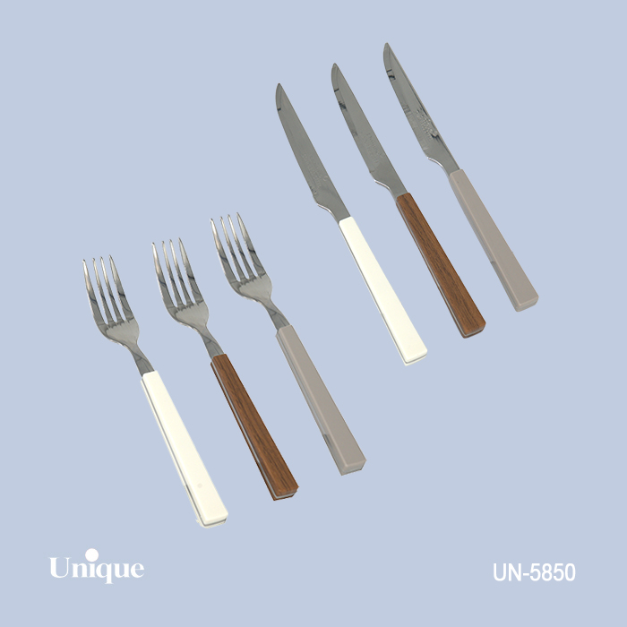 58f47202-e261-4d94-8833-90962c2db063 کارد و چنگال دسته لوکس UN-5850 - تصویر 1