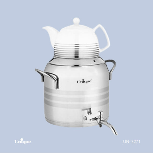 کتری و قوری شیردار استیل 5/5 لیتر UN-7271 - تصویر 1