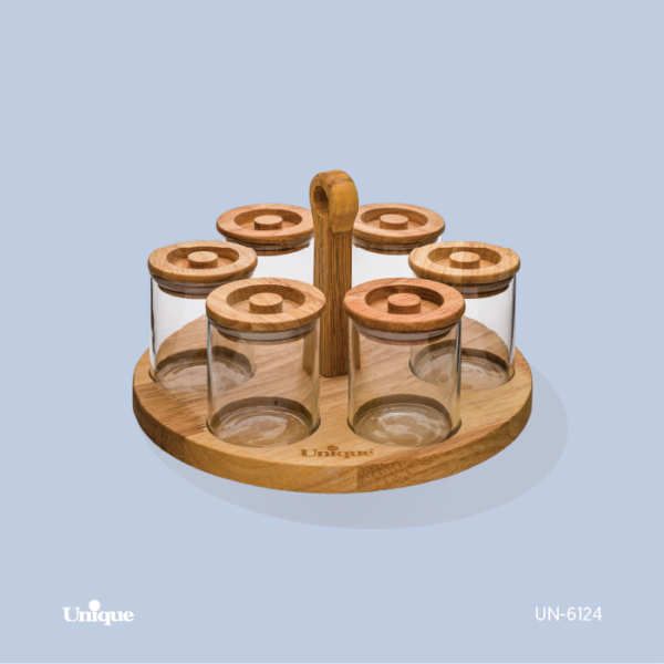 ست ادویه 6عددی گردان ست ادویه 6عددی گردان UN-6124 - تصویر 1