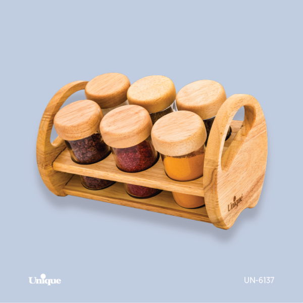 ست ادویه چوبی UN-6137 - تصویر 1