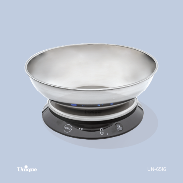 ترازوی آشپزخانه 5 کیلویی کاسه دار استیل UN-6516 - تصویر 1