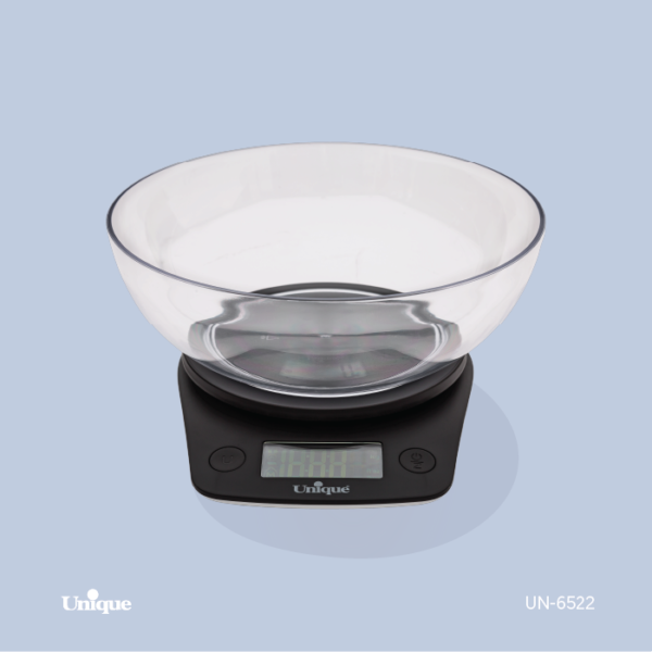 ترازوی آشپزخانه با کاسه شیشه ای UN-6522 - تصویر 1