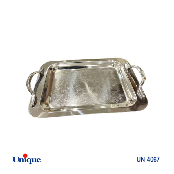 67353ab1-2b00-4743-87b9-1a730987f4bd سینی براق استیل بدون پایه کوچک UN-4067 - تصویر 1
