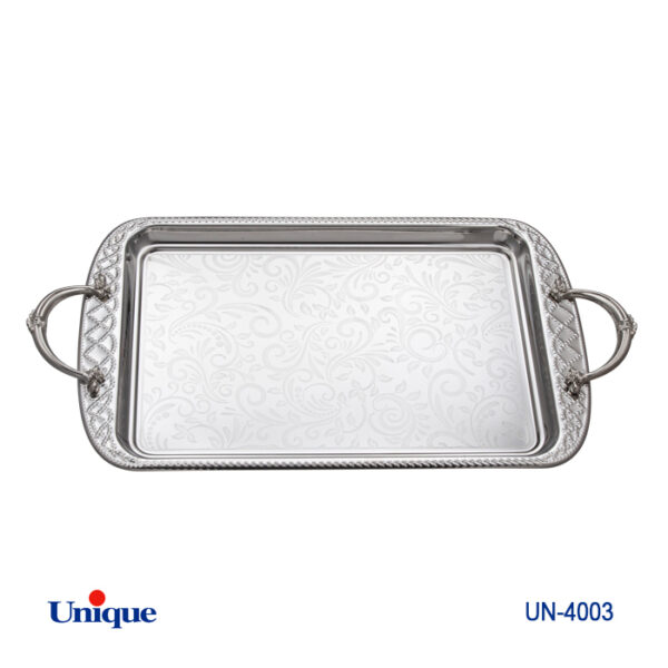 سینی استیل یک میل بدون پایه بزرگ UN-4003 - تصویر 1