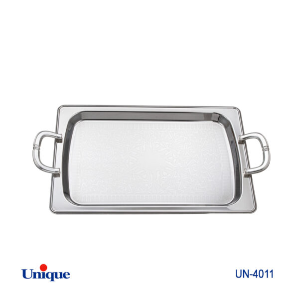 سینی استیل یک میل بدون پایه کوچک UN-4011 - تصویر 1