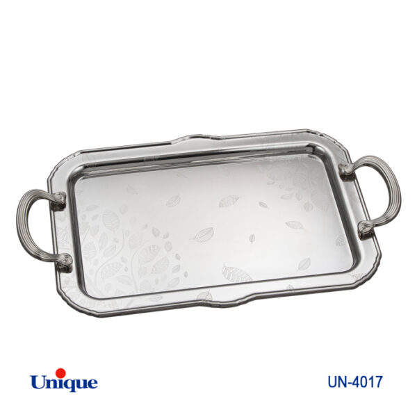 سینی استیل یک میل بدون پایه بزرگ UN-4017 - تصویر 1