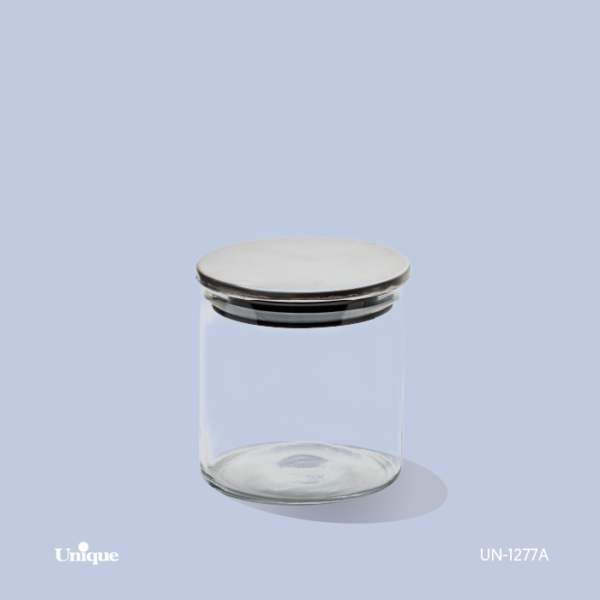 بانکه 600 شیشه ای با قطر 10 درب استیل UN-1277A - تصویر 1