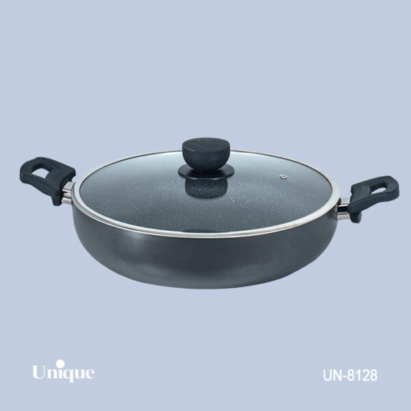 تابه دو دسته 32 کف گرانیت-طوسی تیره UN-8128 - تصویر 1