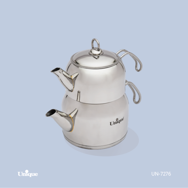 کتری قوری 2.5 لیتر استیل لوله دار UN-7276 - تصویر 1