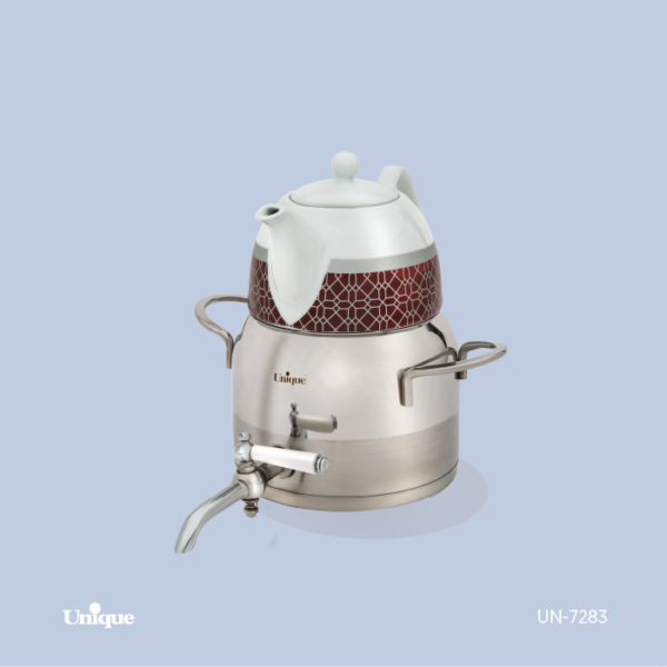کتری و قوری 2/5 لیتر استیل کتری و قوری 2/5 لیتر استیل UN-7283 - تصویر 1