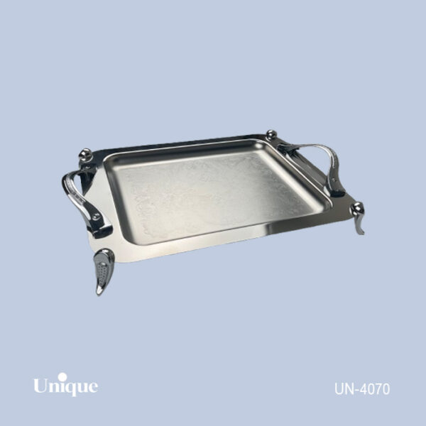 سینی کوچک استیل پایه دار UN-4070 - تصویر 1