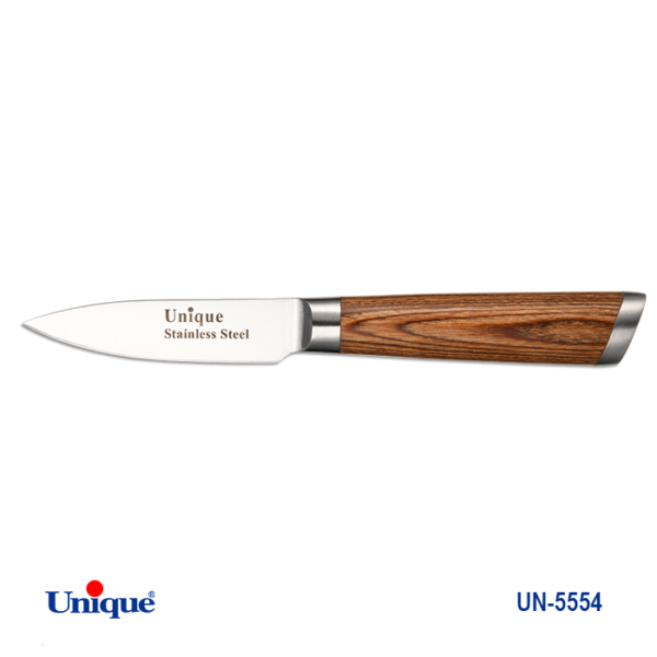 کارد تک آشپزخانه 3.5" (دسته چوب) UN-5554 - تصویر 1