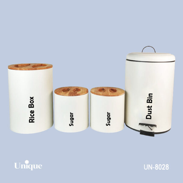 ست 4 پارچه سفید درب بامبو  UN-8028 - تصویر 1