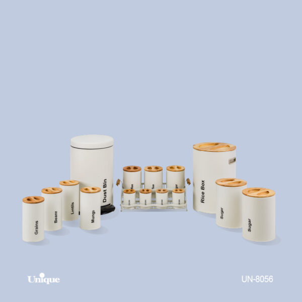 ست 16 پارچه نباتی (کرم) درب بامبو UN-8056 - تصویر 1