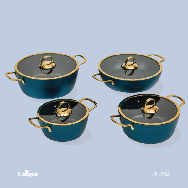 8پارچه بدنه کله غازی درب فلت طلایی UN-8321 - تصویر 1