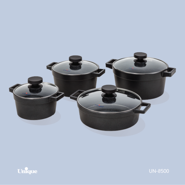 سرویس 8 پارچه مشکی دیاموند UN-8500 - تصویر 1