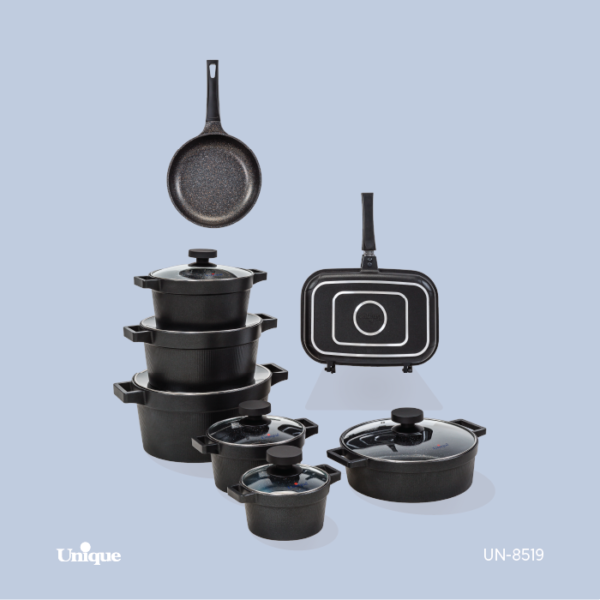 سرویس 15 پارچه مشکی دیاموند سرویس 15 پارچه مشکی دیاموند UN-8519 - تصویر 1