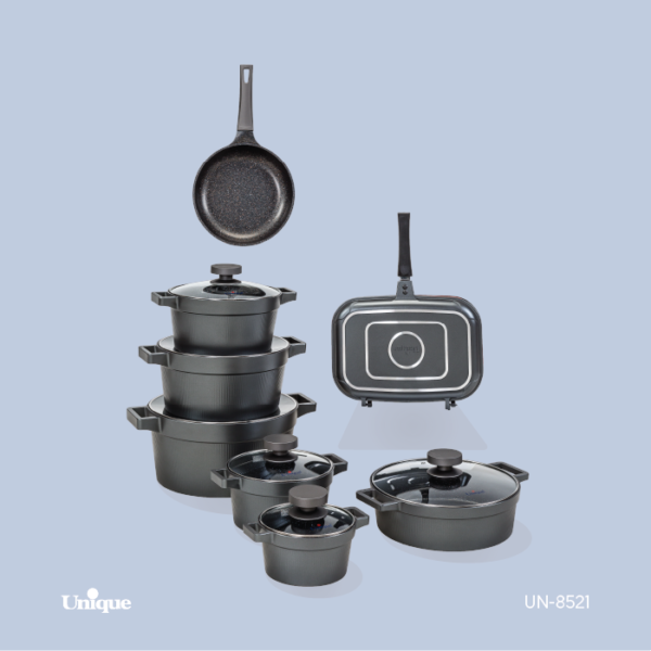 سرویس 15پارچه طوسی دیاموند سرویس 15پارچه طوسی دیاموند UN-8521 - تصویر 1