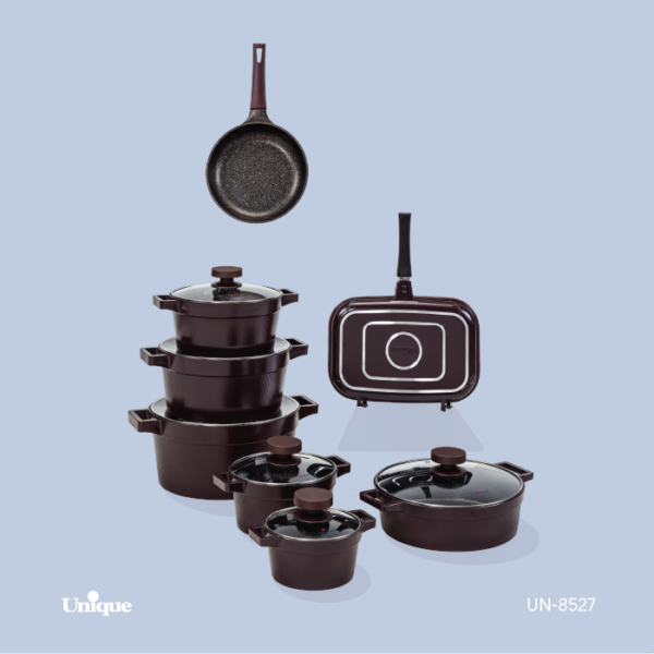 سرویس 15 پارچه زرشکی دیاموند UN-8527 - تصویر 1