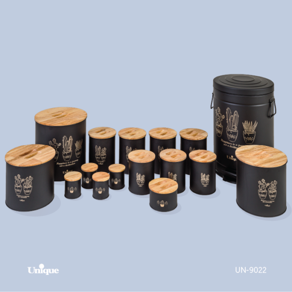 ست 16 فانتزی الیزابت مشکی کاکتوس طلایی UN-9022 - تصویر 1