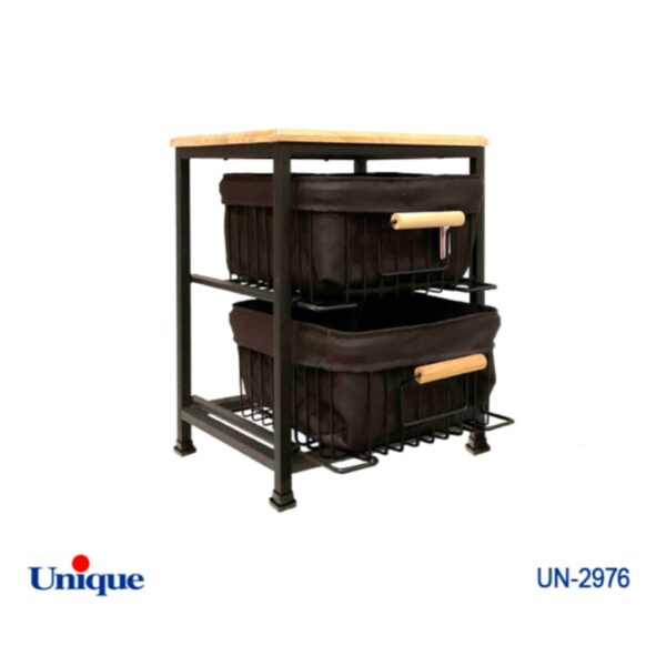 جای سیب زمینی و پیاز 2 طبقه کشویی UN-2976 - تصویر 1