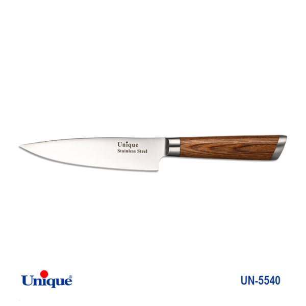 کارد تک آشپزخانه 5" (دسته چوب) UN-5540 - تصویر 1