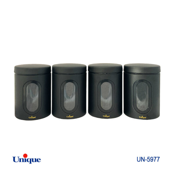 قوطی پنجره دار 1 لیتر -مشکی UN-5977 - تصویر 1